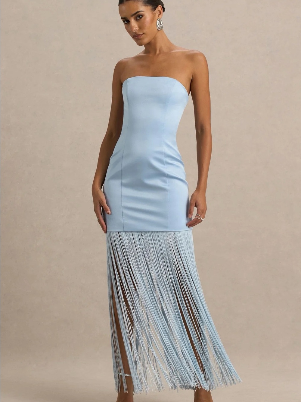 NWT: Club L London Fringe Maxi Dress